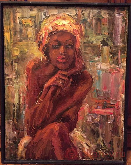 Картина холст, масло "Африканская красавица"